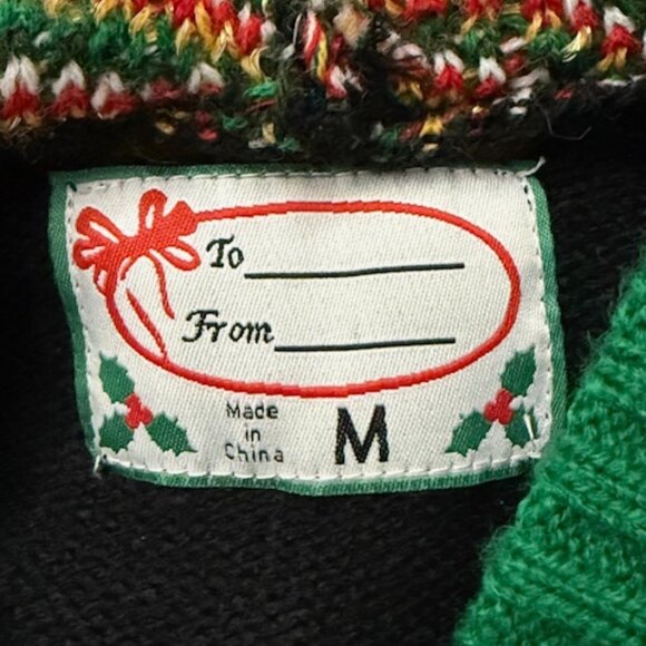 Ugly Christmas Sweater Christmas Tree Long Sleeve Hooded Star Jingle Bell Size M - Picture 5 of 6